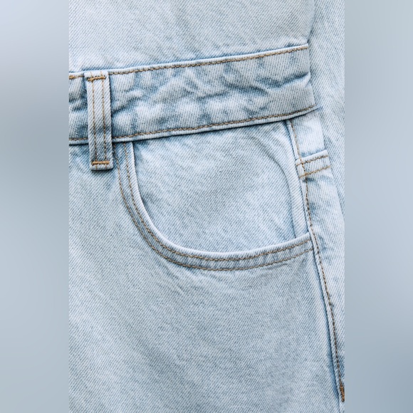 Zara jumpsuit romper onesie denim jeans light blue - Picture 10 of 10